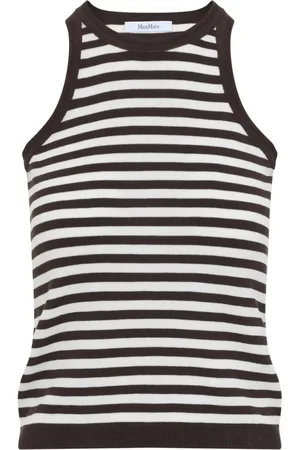 Max Mara Top, Dame, Flerfarvet, XS, Stribet Strik Tank Top