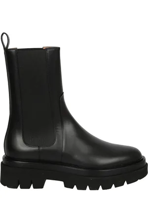 santoni Sko, Dame, Sort, 35 EU, Læder, Sort Læder Ankelstøvle