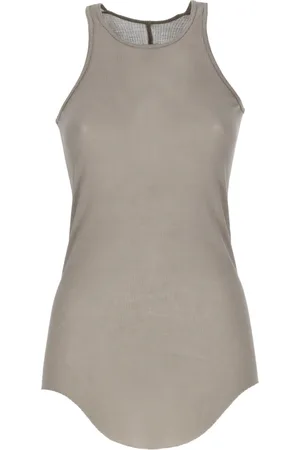 Rick Owens Top, Dame, Grå, S, Uld, Silkeblanding Ærmeløs Grå Top
