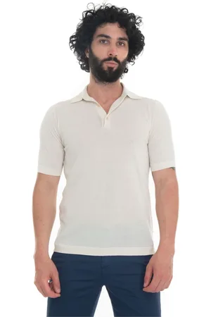 hindustrie Top, Herre, Hvid, S, Bomuld, Slim Fit Jersey Polo Shirt