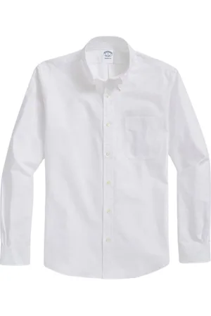 Brooks Brothers Skjorte, Herre, Hvid, M, Bomuld, Madison Skjorte med afslappet pasform