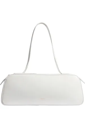 Khaite Taske, Dame, Hvid, ONE SIZE, Uld, Simona Skuldertaske i hvidt læder