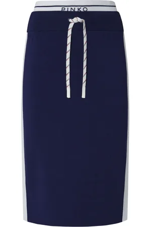 Pinko Nederdel, Dame, Blå, XS, Nylon, Teknisk Fleece Nederdel Marmolada Stil