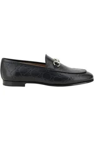 Gucci Sko, Dame, Sort, 37 1/2 EU, Læder, Læder Loafers med Hestebidsdetalje