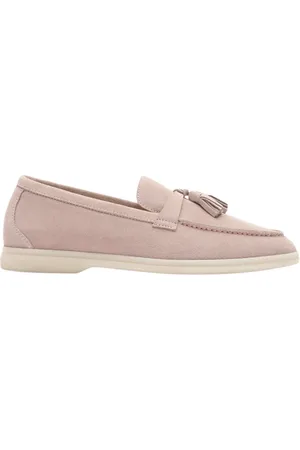 Scarosso Sko, Dame, Lyserød, 39 1/2 EU, Suede, Leandra Tassel Loafers