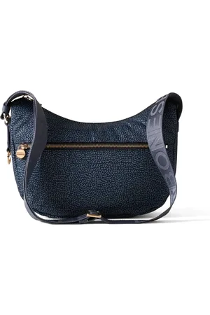 Borbonese Taske, Dame, Blå, ONE SIZE, Uld, Eco Line Lille Hobo Taske