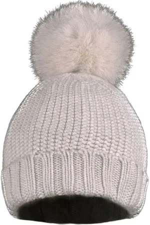 MOORER Tilbehør, Dame, Hvid, ONE SIZE, Uld, Merino Uld Pom Pom Hat
