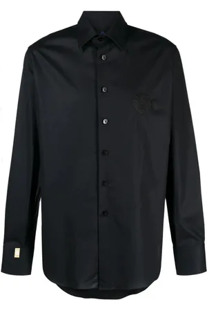 BILLIONAIRE Skjorte, Herre, Sort, 2XL, Bomuld, Long Sleeve Tops