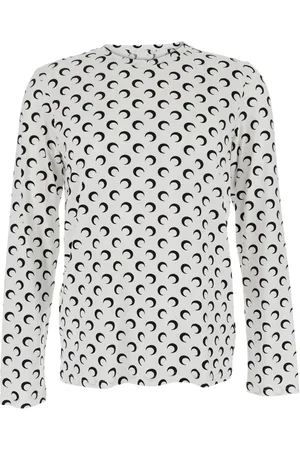 Marine Serre Top, Herre, Hvid, M, Hvid Moon Jersey Regular Top
