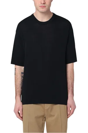 Roberto Collina Top, Herre, Sort, M, Kortærmet rund hals T-shirt