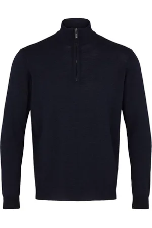 Sand Strik, Herre, Blå, M, Tyl, Ibro Style Rullekrave Sweater