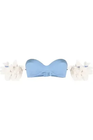 LA REVECHE Badetøj, Dame, Blå, L, Blå Blomstret Bikini Top