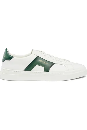 santoni Sko, Herre, Flerfarvet, 39 1/2 EU, Læder, Double Buckle Læder Sneaker