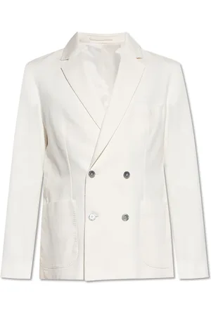 OFFICINE GENERALE Jakke, Herre, Hvid, L, Bomuld, Dobbeltbrystet blazer
