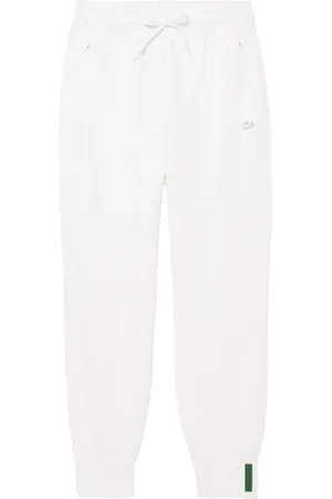 Lacoste Bukser, Dame, Hvid, XS, Bomuld, Hvide afslappede bukser til kvinder