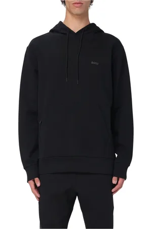 HUGO BOSS Sweathshirts & Hoodies, Herre, Sort, XL, Blød Fleece Hoodie til Hyggelig Komfort