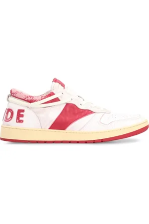 Rhude Sko, Herre, Rød, 45 EU, Læder, Vintage Læder Low-Top Sneakers