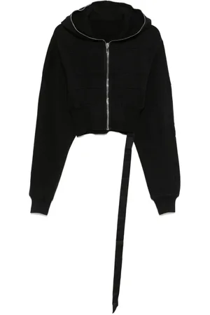 Rick Owens Sweathshirts & Hoodies, Dame, Sort, S, Bomuld, Collage Gimp Zip Hoody