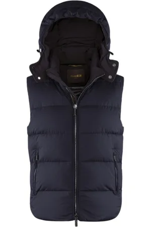 MOORER Jakke, Herre, Blå, 2XL, Uld, Gåsedun Gilet