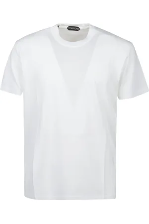 Tom Ford Top, Herre, Hvid, M, Tyl, Hvid T-Shirt af Høj Kvalitet til Mænd