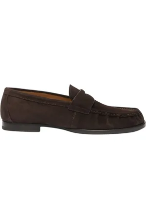 Scarosso Sko, Herre, Brun, 46 EU, Læder, Håndlavede brune penny loafers i ruskind