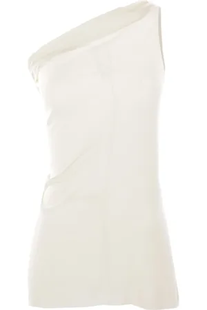 Rick Owens Top, Dame, , S, Uld, Asymmetrisk Silk Jersey Top