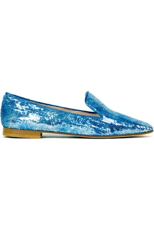 Prosperine Sko, Dame, Blå, 41 EU, Læder, Komfort Ballerina Slipper Lædersål