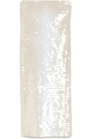 Sportmax Kjole, Dame, Hvid, S, Hvid Broderet Pailletkjole