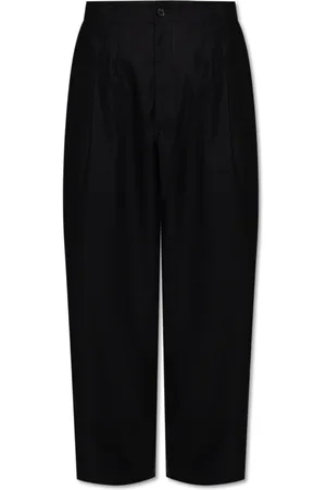 Y-3 Bukser, Herre, Sort, L, Bomuld, Plisserede bukser