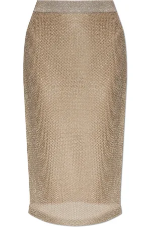 Tory Burch Nederdel, Dame, Gul, L, Nederdel med lurextråd