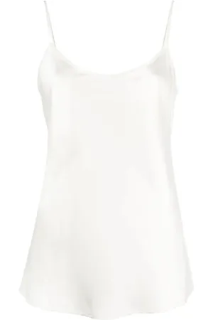 LORENA ANTONIAZZI Top, Dame, Hvid, 3XS, Uld, Hvid Casual Tank Top