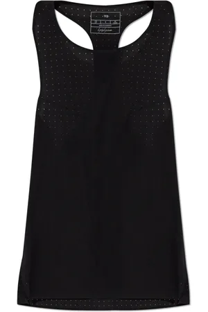 Y-3 Sport, Dame, Sort, S, Polyester, Gennemhullet løbeshirt