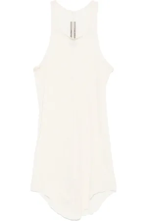 Rick Owens Top, Herre, Hvid, M, Bomuld, Ribbet Tank Top