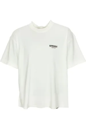 Represent Top, Herre, Hvid, S, Bomuld, Logo Print Owners Club T-Shirt