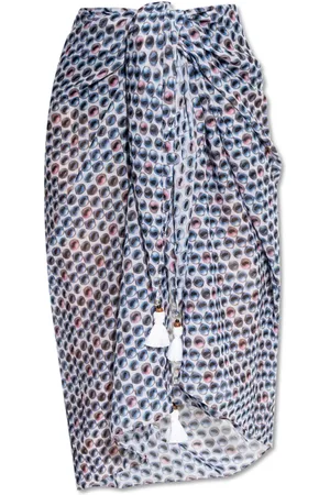 Tory Burch Badetøj, Dame, Blå, ONE SIZE, Bomuld, Trykt pareo