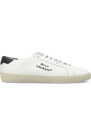 Saint Laurent Sko, Herre, Hvid, 42 EU, Hvide Sneakers SL Signa Low Top