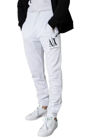 Armani Exchange Bukser, Herre, Hvid, XL, Bomuld, Sportsbukser i bomuld