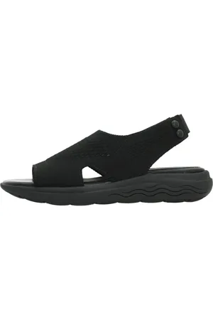 Geox Sko, Dame, Sort, 39 EU, Uld, Stilfulde flade sandaler