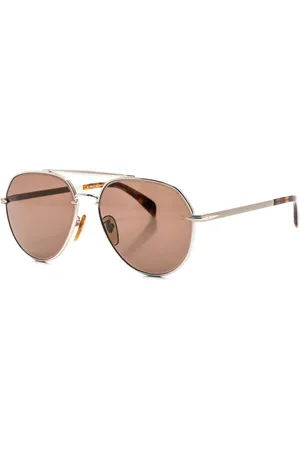 DB EYEWEAR BY DAVID BECKHAM Tilbehør, Herre, Grå, ONE SIZE, Uld, Aviator Metal Solbriller