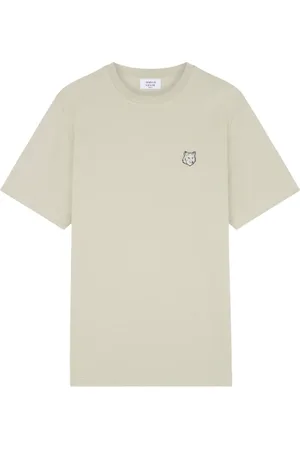 Maison Kitsuné Top, Herre, , XL, Bomuld, Rævehoved Patch T-shirt