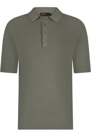 Aeden Top, Herre, Grøn, S, Strikket Polo i Vetiver