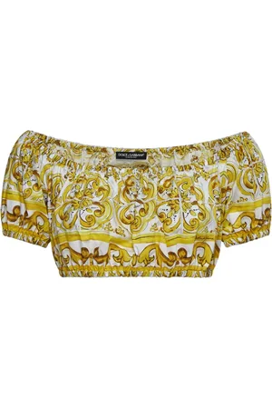 Dolce & Gabbana Bluser & Skjorter, Dame, Flerfarvet, XS, Uld, Stilfuld Top