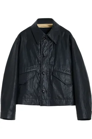 LEMAIRE Jakke, Herre, Sort, XL, Uld, Stilfuld Biker Jakke
