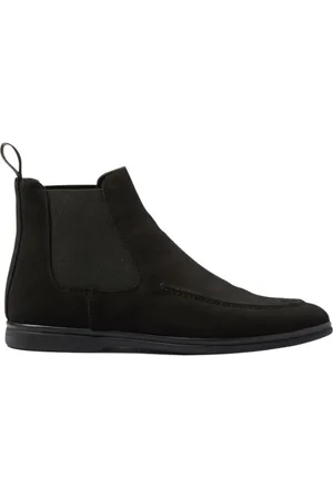 Scarosso Sko, Herre, Sort, 41 EU, Suede, Eugenio Suede Chelsea Støvler