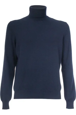 Gran Sasso Strik, Herre, Blå, 3XL, Cashmere, Kashmir Højhalset Sweater