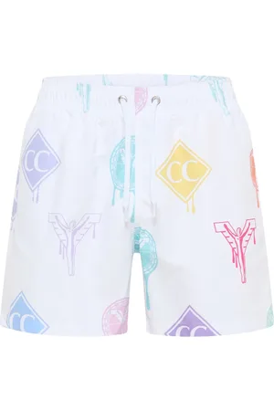 Carlo Colucci Badetøj, Herre, Flerfarvet, 2XL, Uld, Sporty Beach Volleyball Surfing Swim Shorts