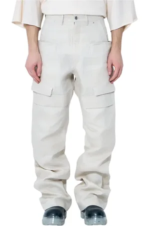 Rick Owens Bukser, Herre, , W30, Linned, Strukturerede Cargobukser