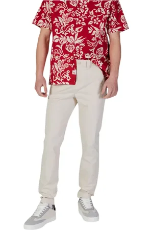 Tommy Hilfiger Bukser, Herre, Hvid, W31 L32, Bomuld, Slim Pants Forår/Sommer Kollektion Bomuldsblanding
