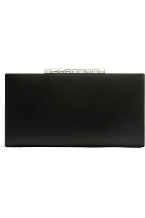 Stuart Weitzman Taske, Dame, Sort, ONE SIZE, Satin, Krystal Clutch til Særlige Lejligheder