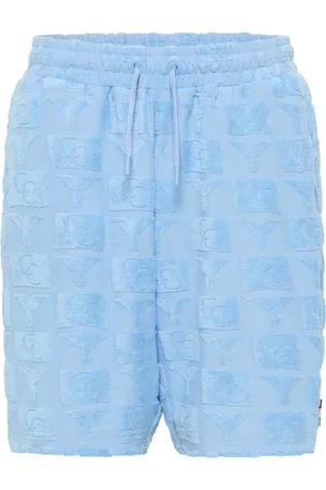 Carlo Colucci Shorts, Herre, Blå, L, Uld, Terry Insert Oversize Streetwear Shorts